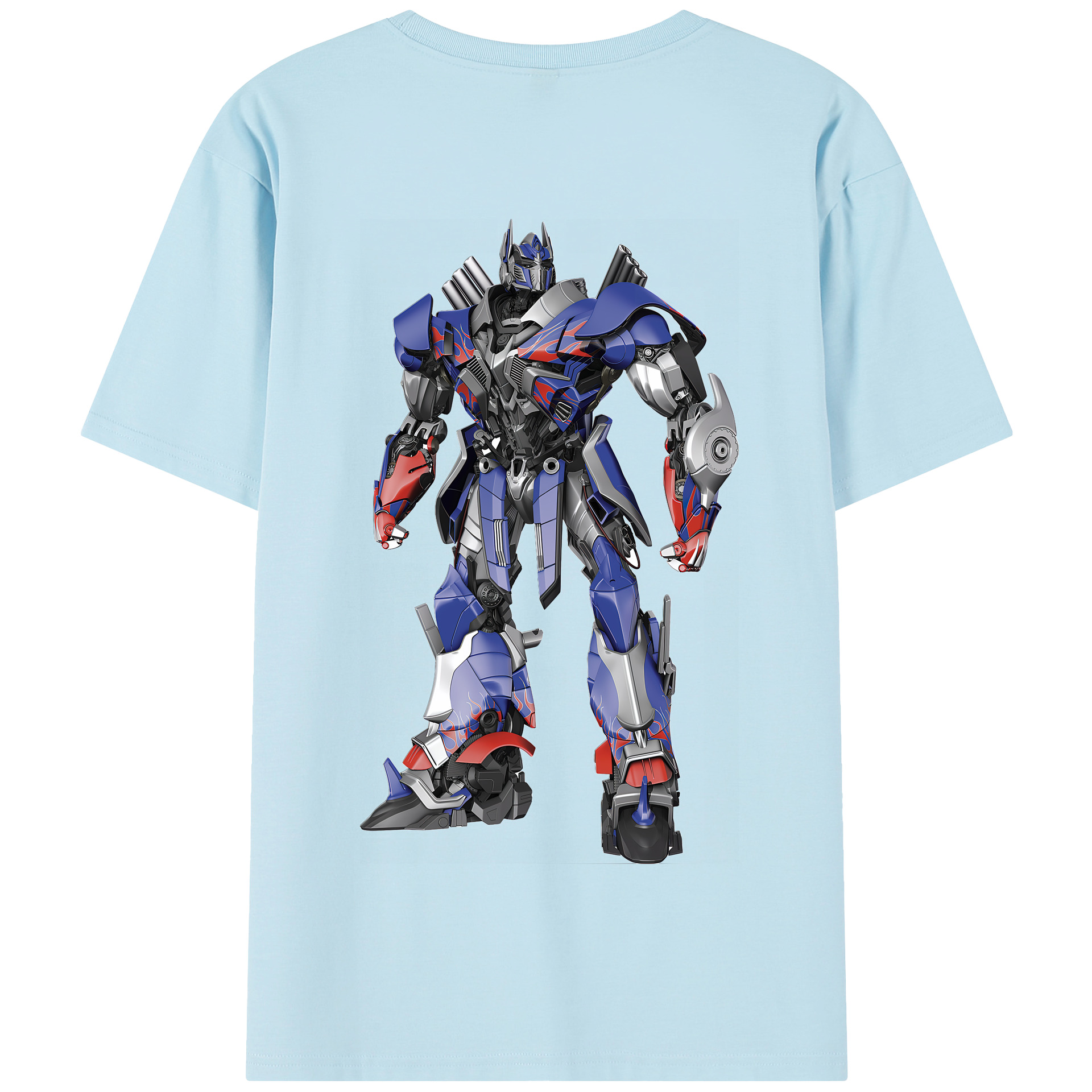 （画像用） Transformers トランスフォーマー 綿100％半袖Tシャツ（背面プリント）